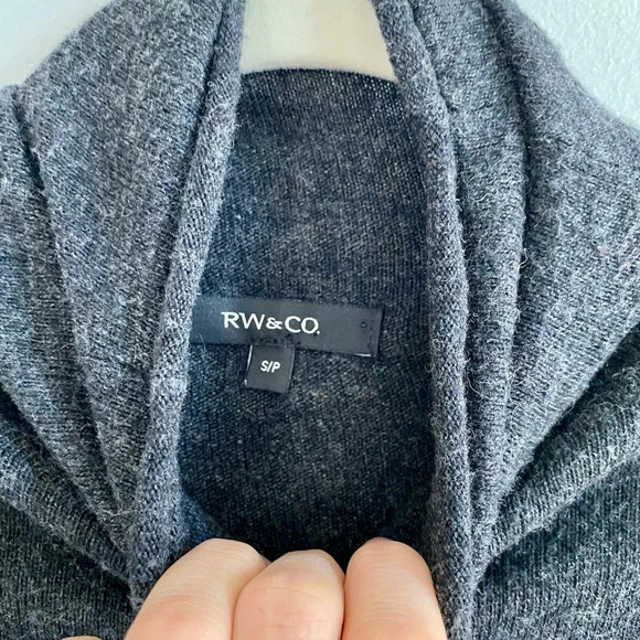 RW&Co Wool Blend Grey  Speckled Turtleneck Sweater Size Small - Picture 6 of 14
